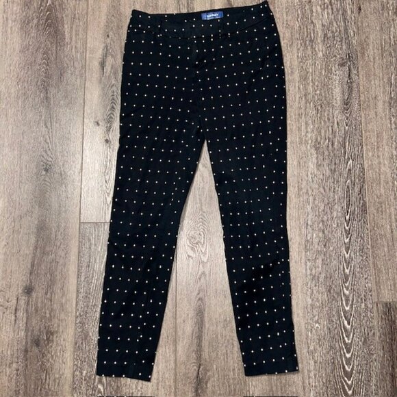 Old Navy Sz 2 Black Diamond Pixie Ankle Mid Rise Skinny Stretch Dress Pants - Picture 1 of 5